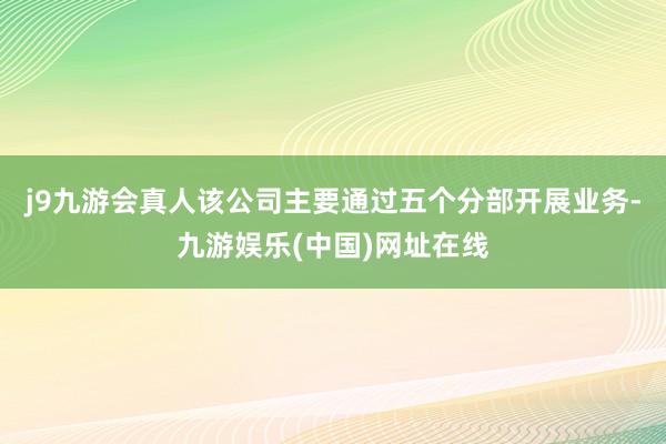 j9九游会真人该公司主要通过五个分部开展业务-九游娱乐(中国)网址在线