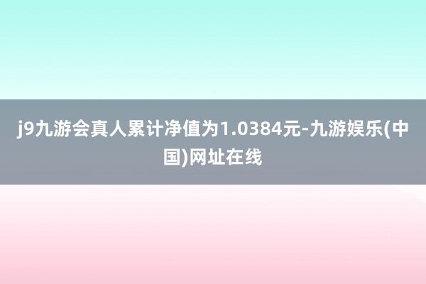 j9九游会真人累计净值为1.0384元-九游娱乐(中国)网址在线