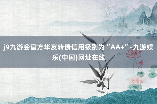 j9九游会官方华友转债信用级别为“AA+”-九游娱乐(中国)网址在线