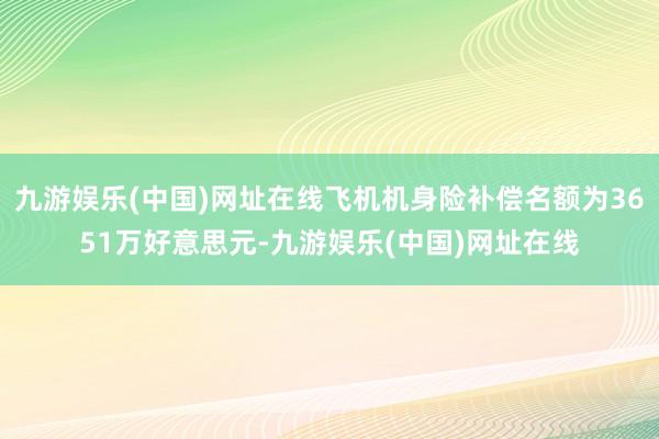 九游娱乐(中国)网址在线飞机机身险补偿名额为3651万好意思元-九游娱乐(中国)网址在线